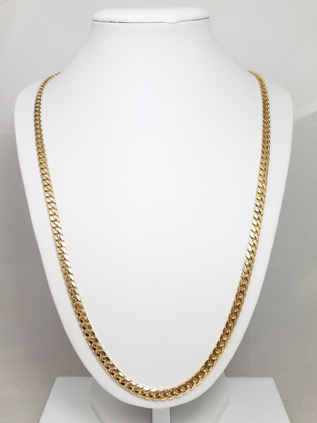 Solid 14k Yellow Gold Curb Link 24" Necklace