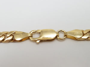 Solid 14k Yellow Gold Curb Link 24" Necklace