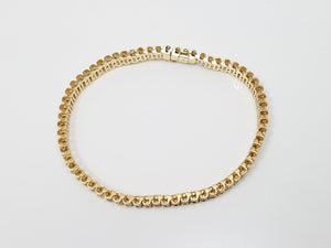 Shimmering 7" 14k Yellow Gold 1ctw Natural Diamond Bracelet