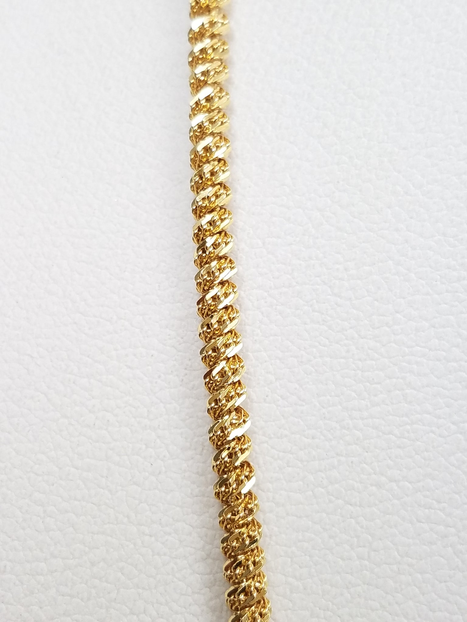 Flashy 18" 14k Yellow Gold Diamond Cut Sparkly Chain Necklace