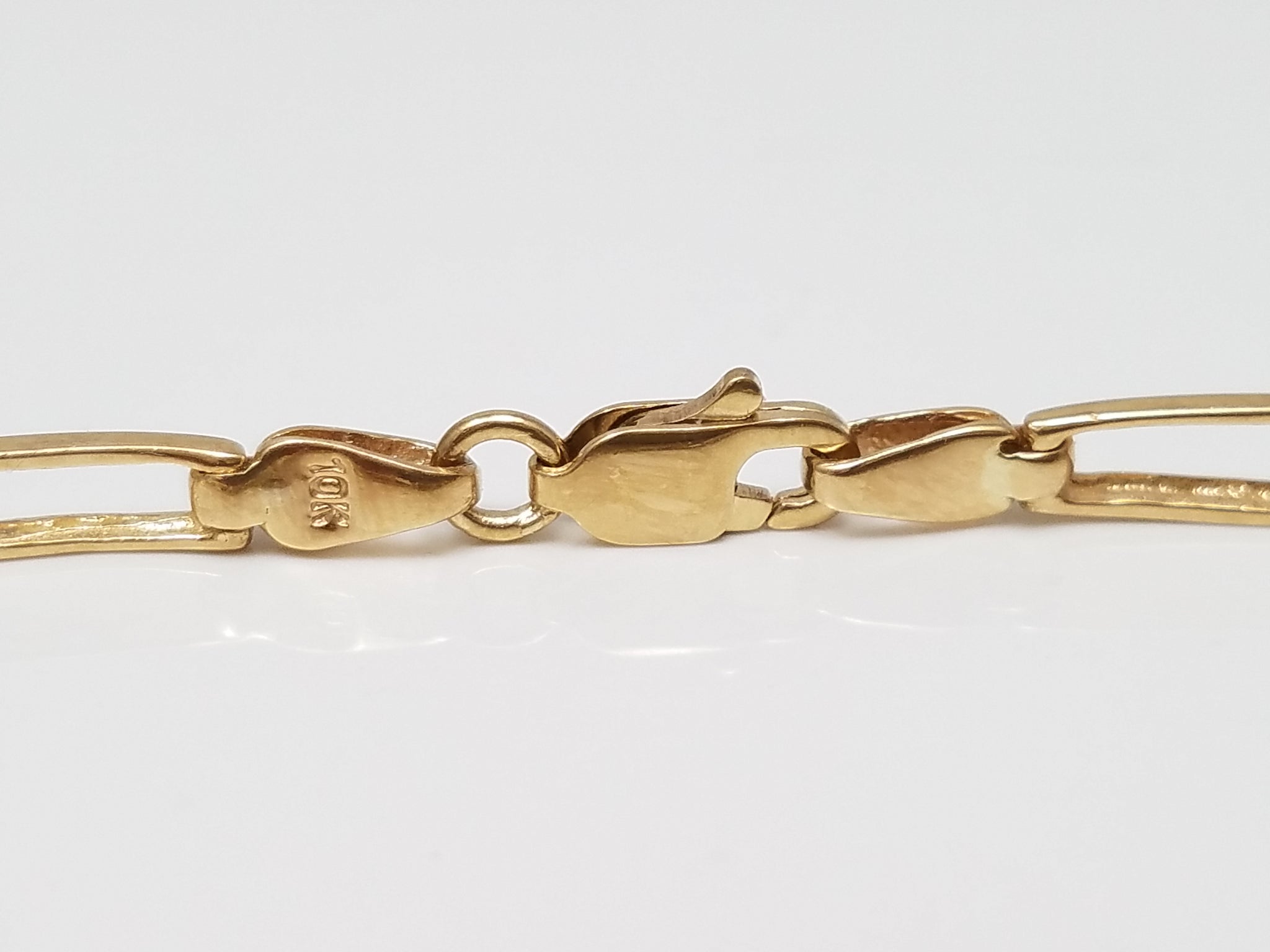 Frilly 7" 10k Yellow Gold Natural Blue Topaz Bracelet