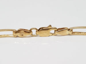 Frilly 7" 10k Yellow Gold Natural Blue Topaz Bracelet