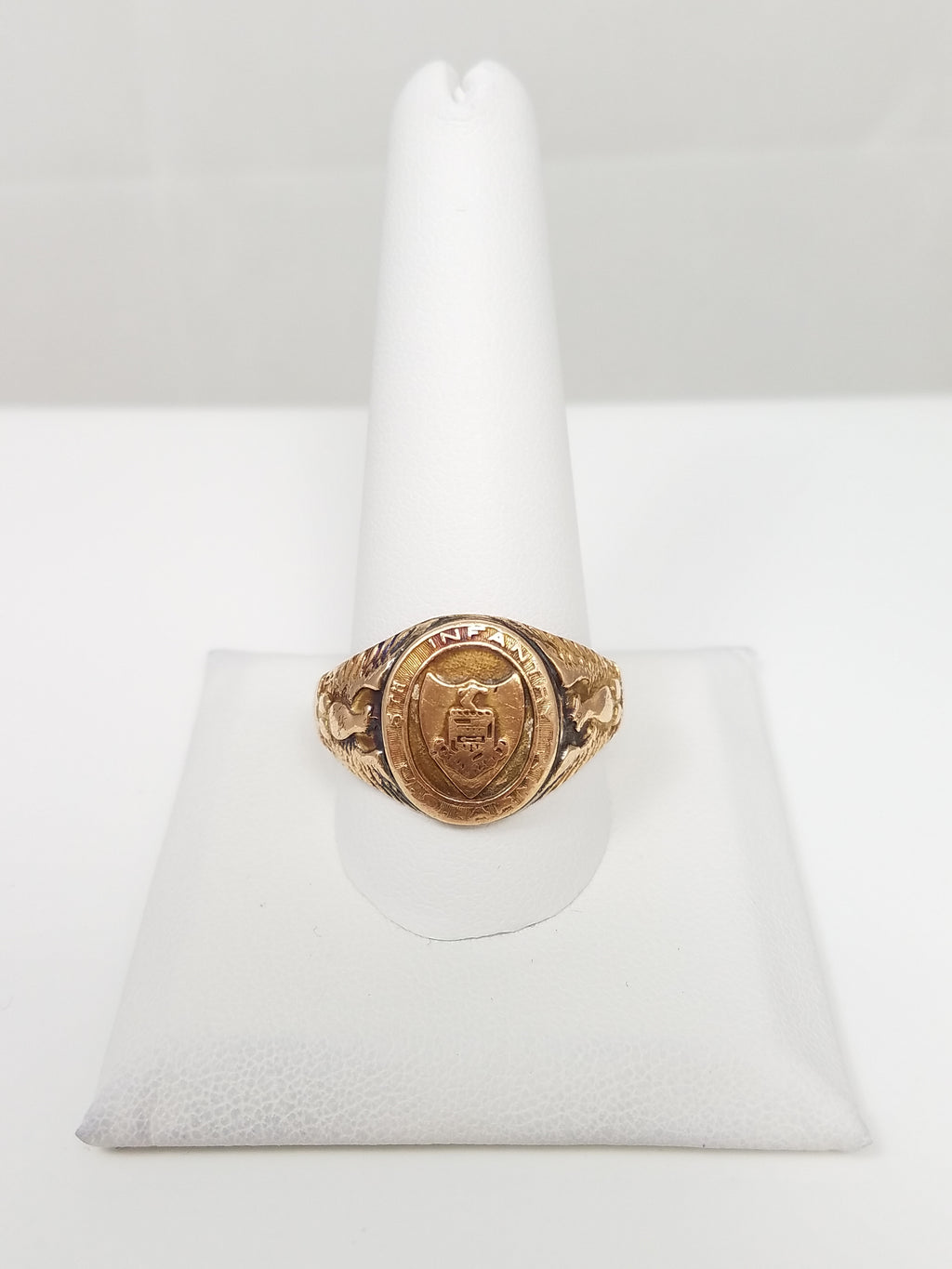 Cool Vintage 10k Yellow Gold U.S. Army 5th Infantry Ring