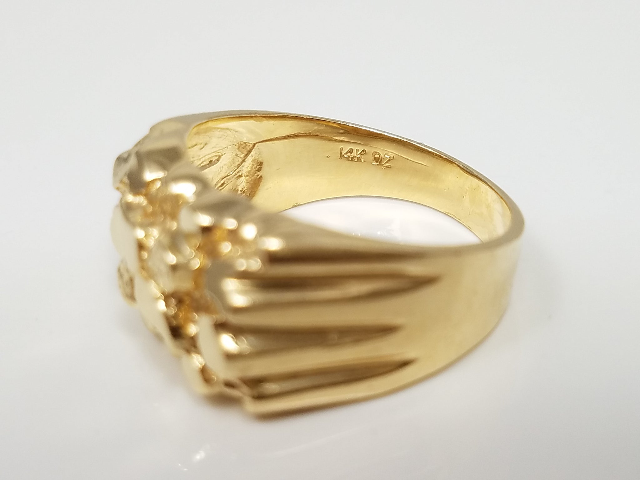 Men's 14k Yellow Gold Nugget Ring