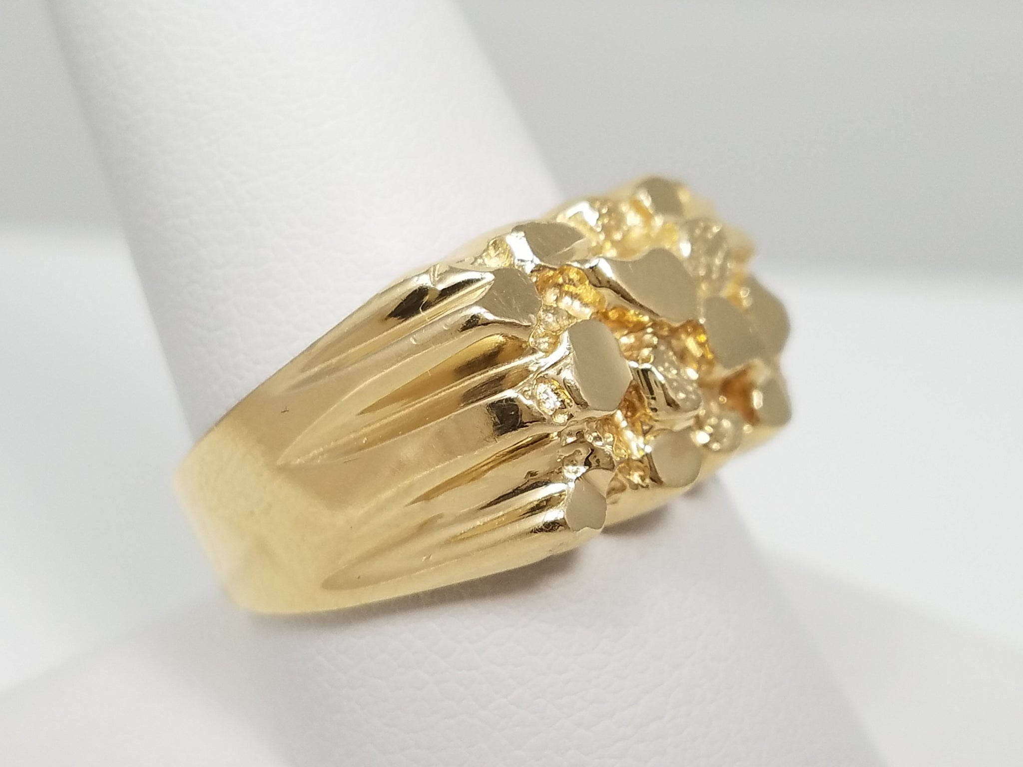 Men's 14k Yellow Gold Nugget Ring