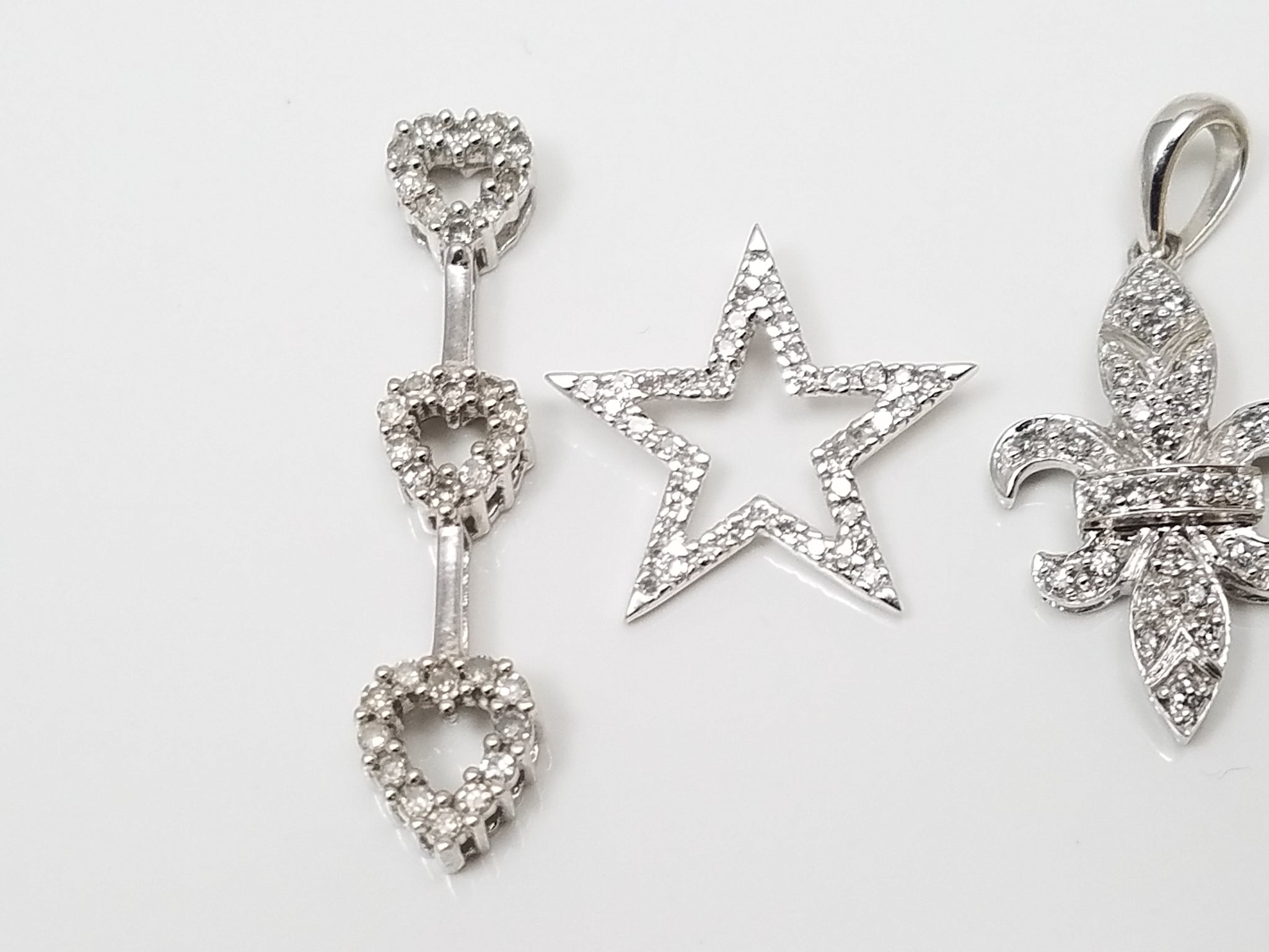 10k Gold Natural Diamond Pendant Lot