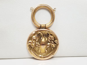 Detailed Art Nouveau 8k Gold Pendant To Restore