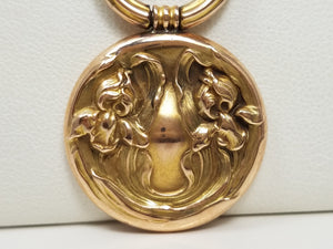 Detailed Art Nouveau 8k Gold Pendant To Restore