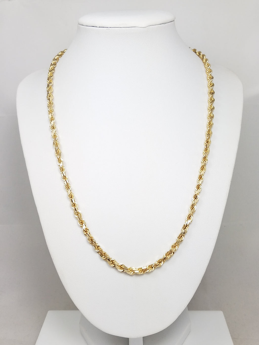 20" Solid 14k Yellow Gold Rope Chain
