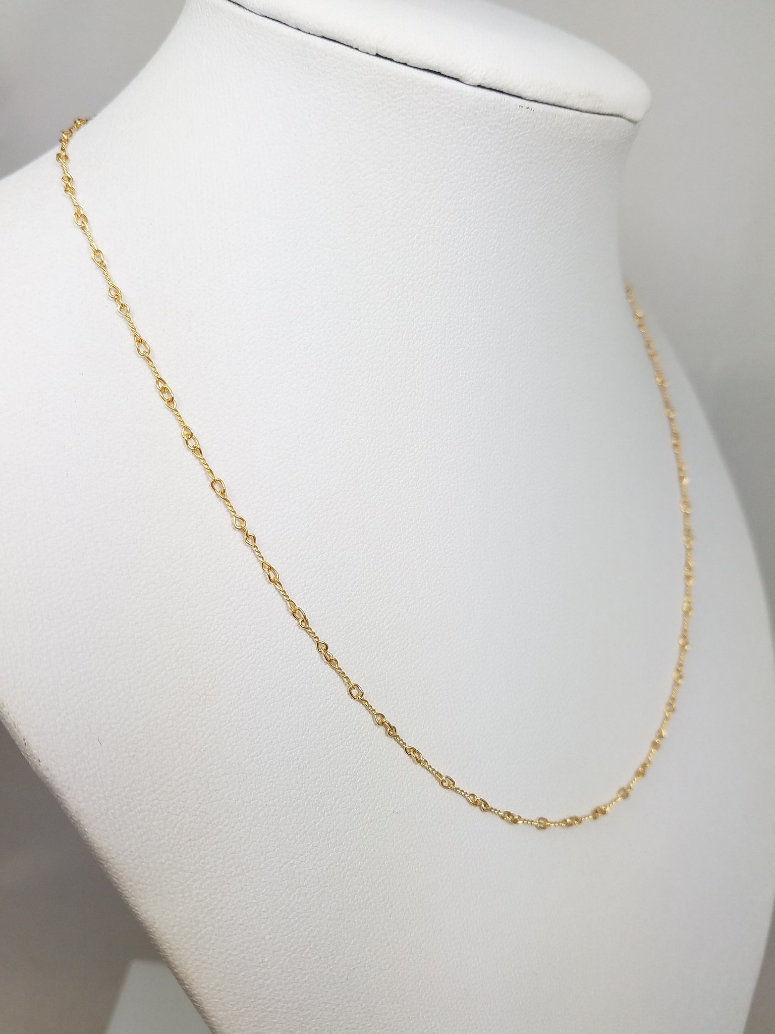 Fabulous 16" Solid 14k Yellow Gold Fancy Link Chain Necklace
