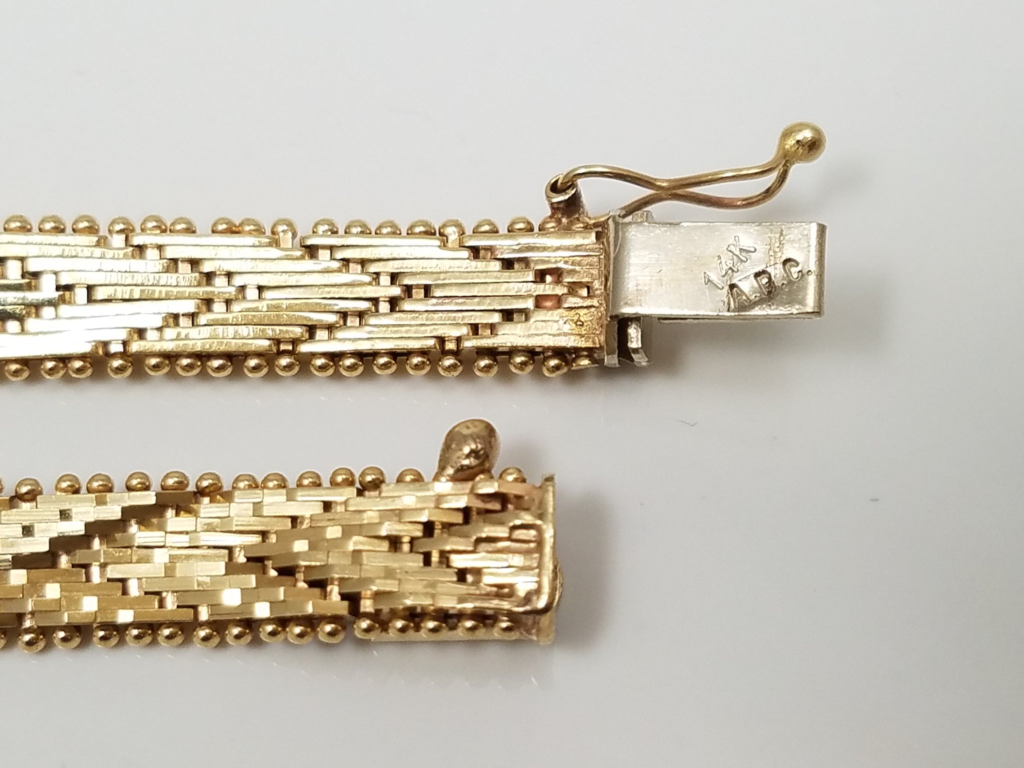 Impressive 14k Yellow Gold Solid Riccio Link 7" Bracelet