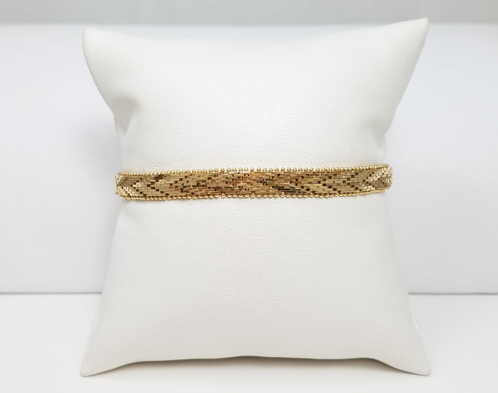 Impressive 14k Yellow Gold Solid Riccio Link 7" Bracelet