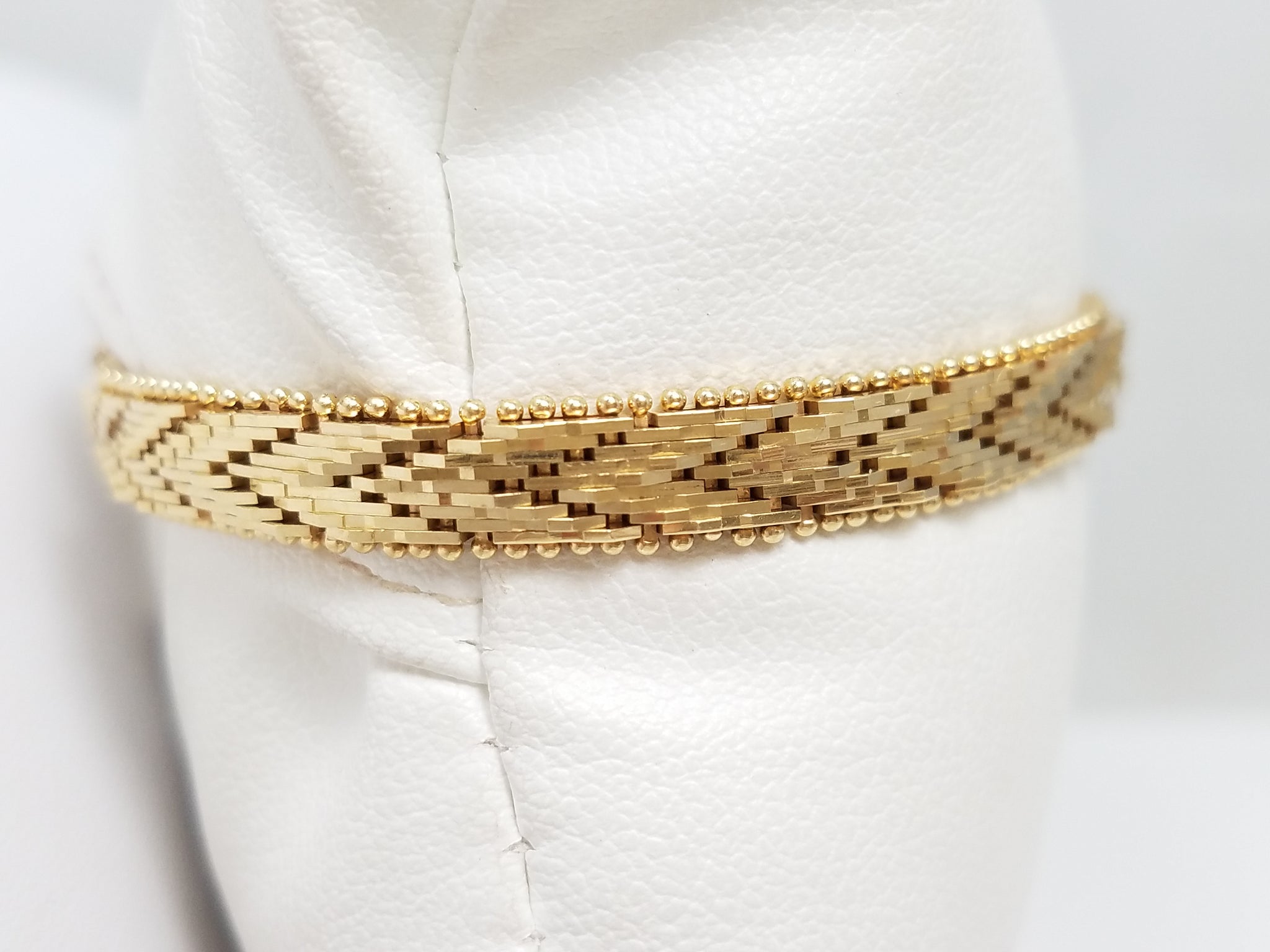 Impressive 14k Yellow Gold Solid Riccio Link 7" Bracelet