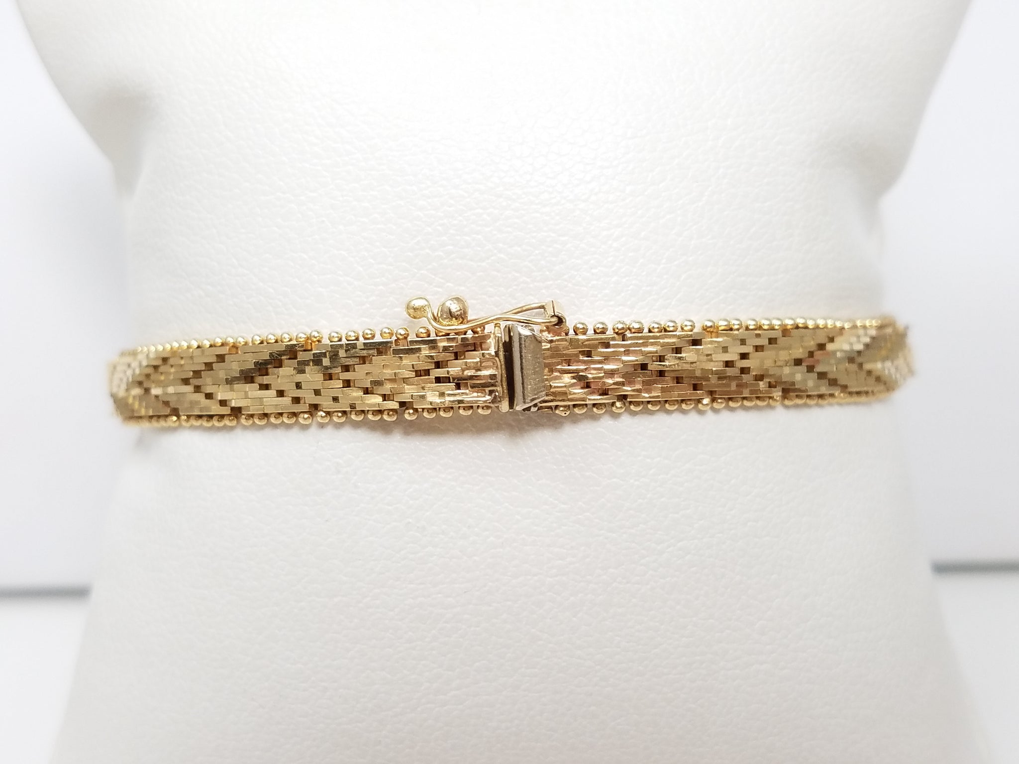 Impressive 14k Yellow Gold Solid Riccio Link 7" Bracelet