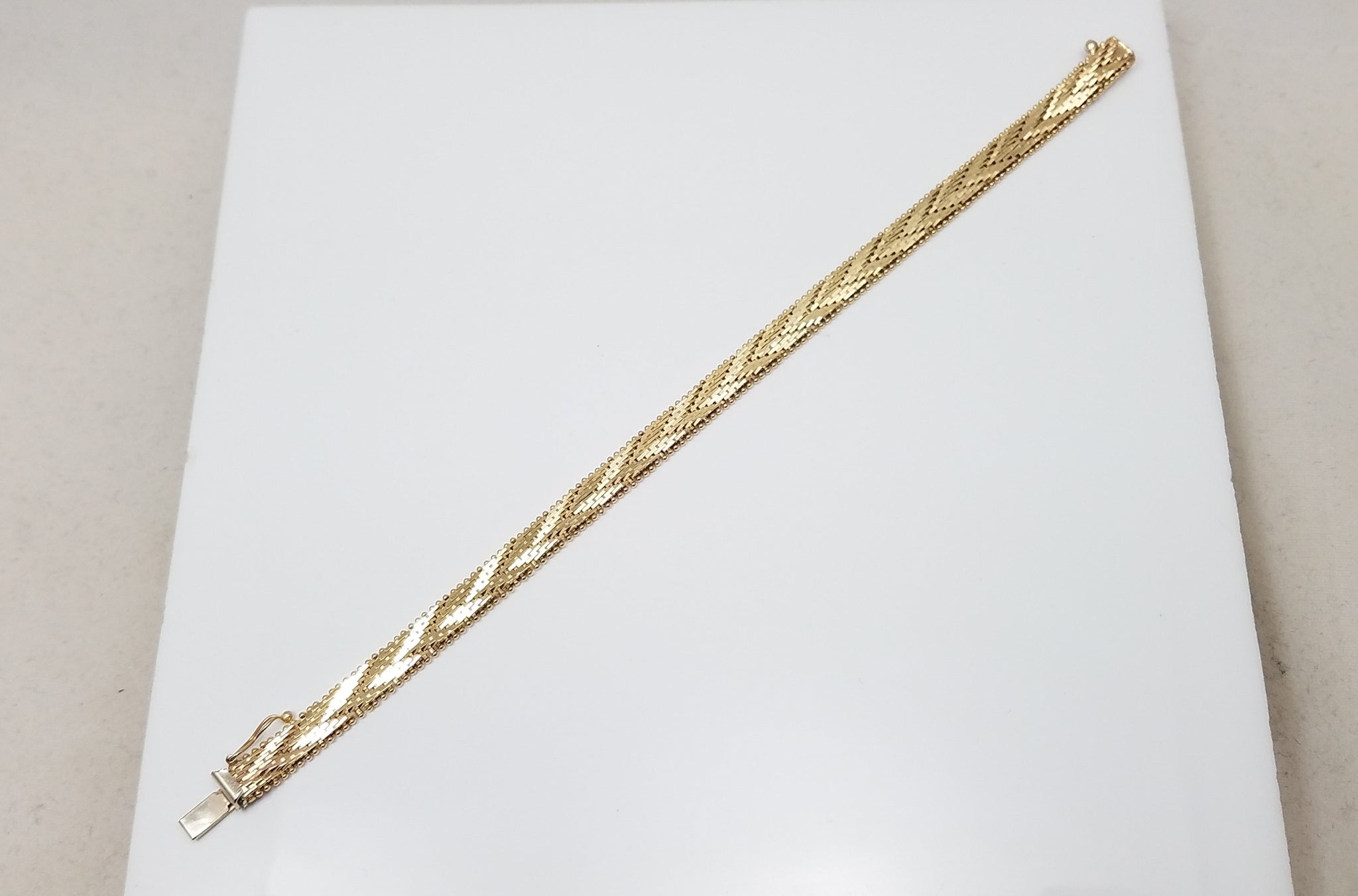 Impressive 14k Yellow Gold Solid Riccio Link 7" Bracelet