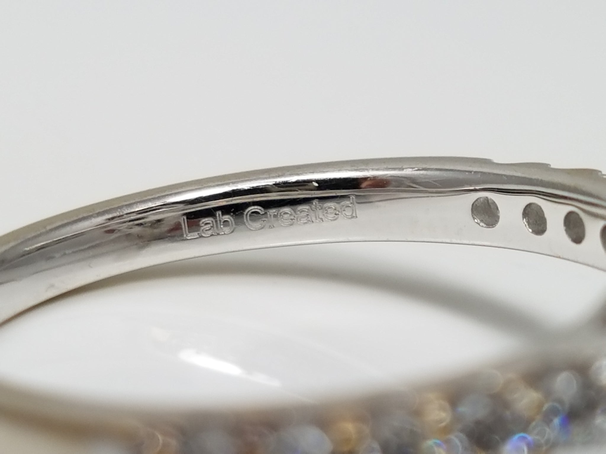 14k White Gold Lab Diamond Pear Shaped Ring Mount