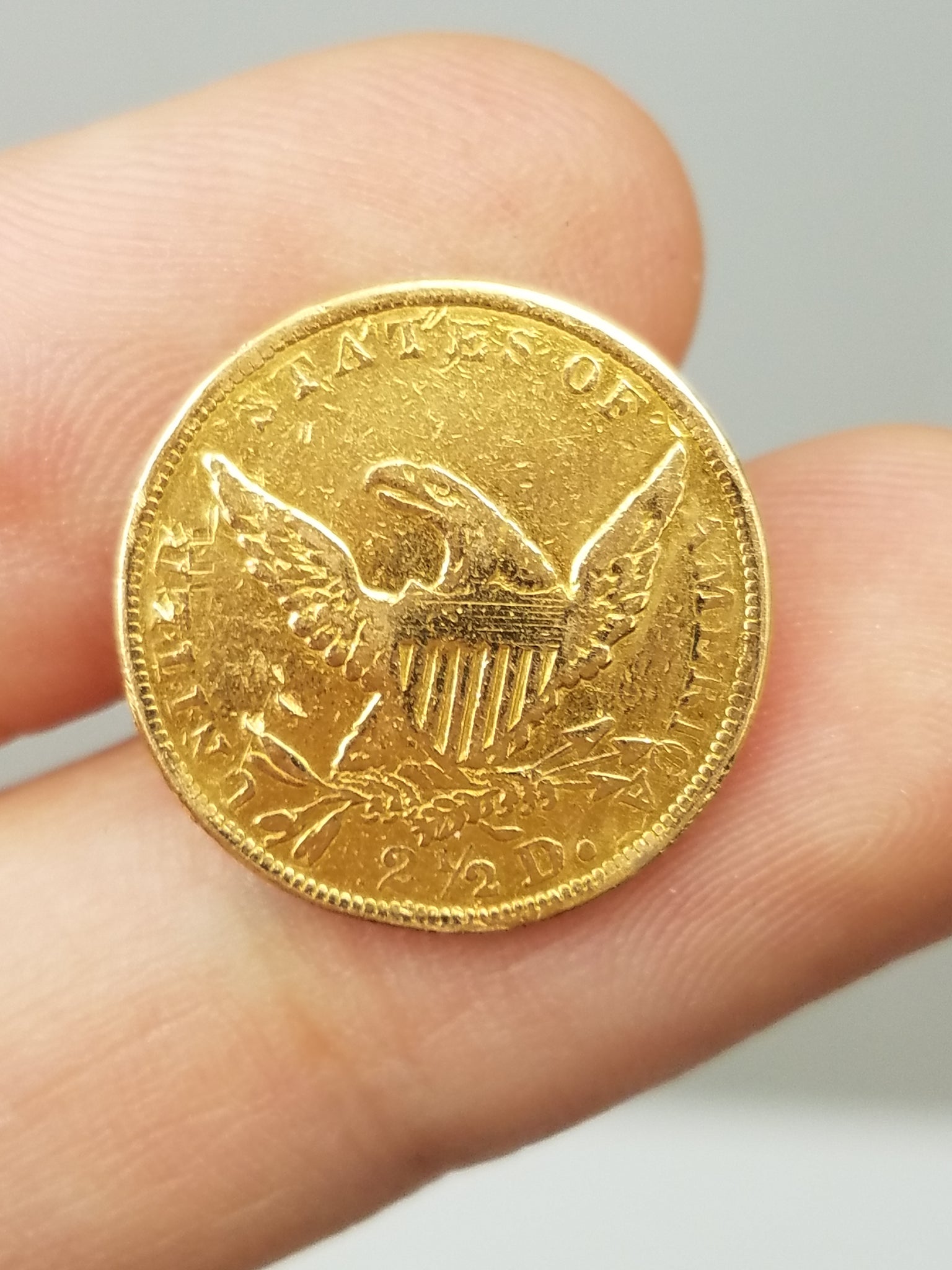 1836 U.S. $2.50 Liberty Head 90% Gold Coin