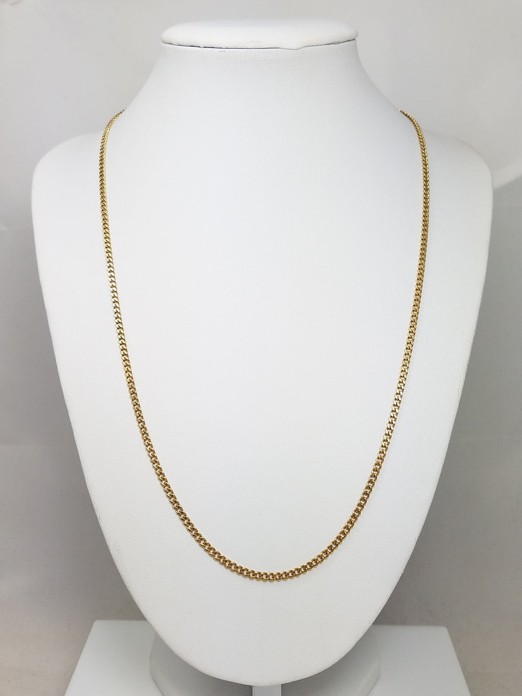 18k Yellow Gold Solid Cuban Link 21" Necklace