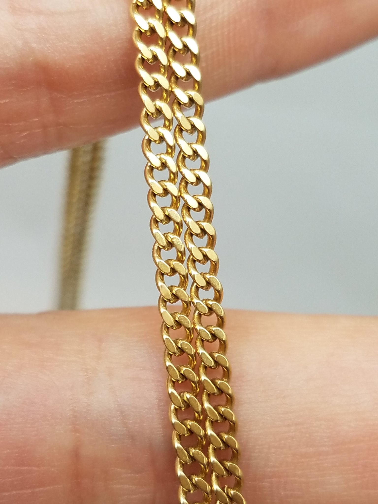 18k Yellow Gold Solid Cuban Link 21" Necklace