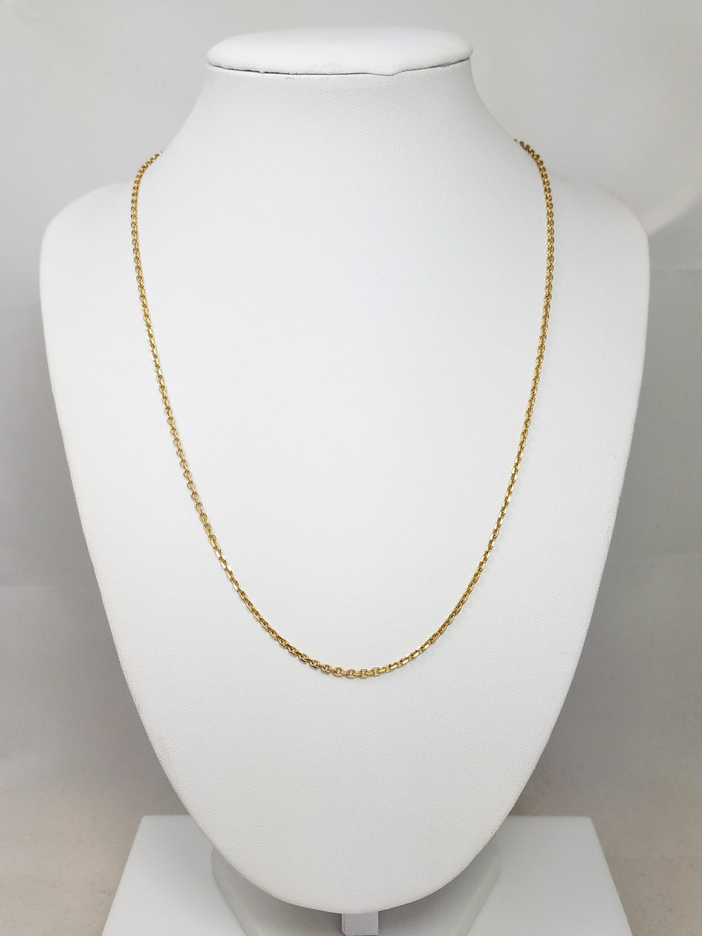 Sturdy 18k Yellow Gold Cable Link 19" Necklace