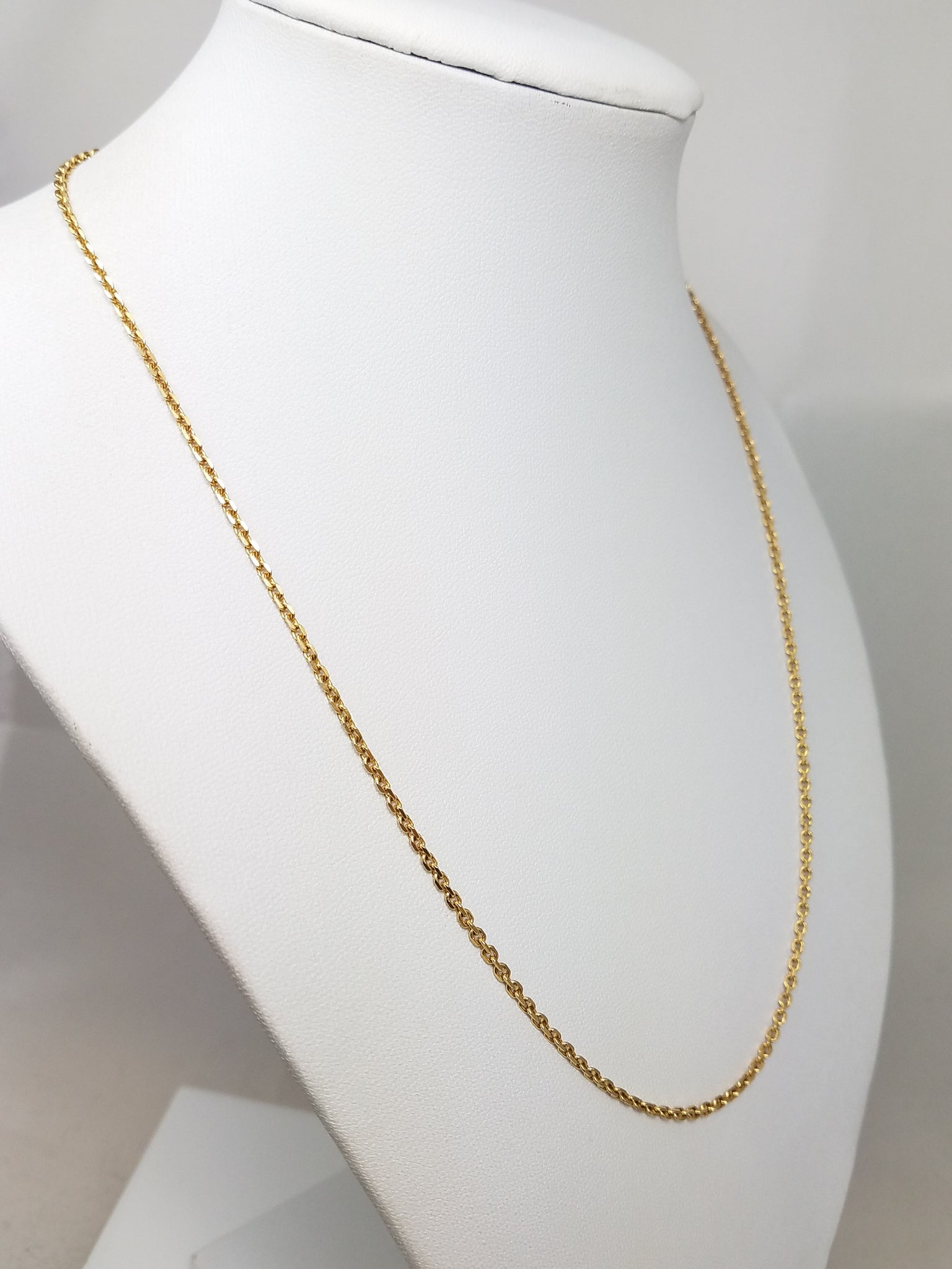 Sturdy 18k Yellow Gold Cable Link 19" Necklace