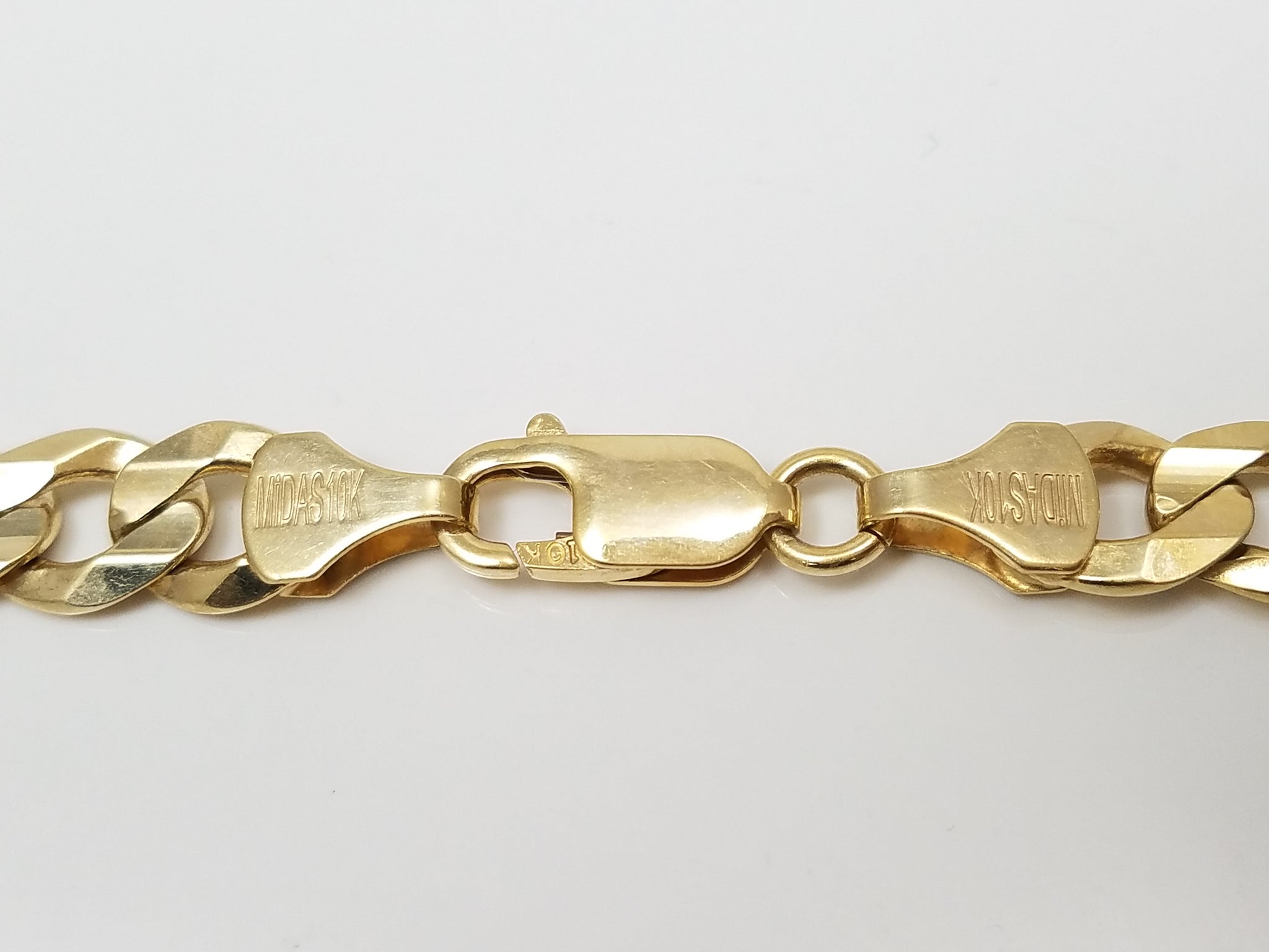 Dynamic 24" Solid 10k Yellow Gold Curb Link Chain Necklace