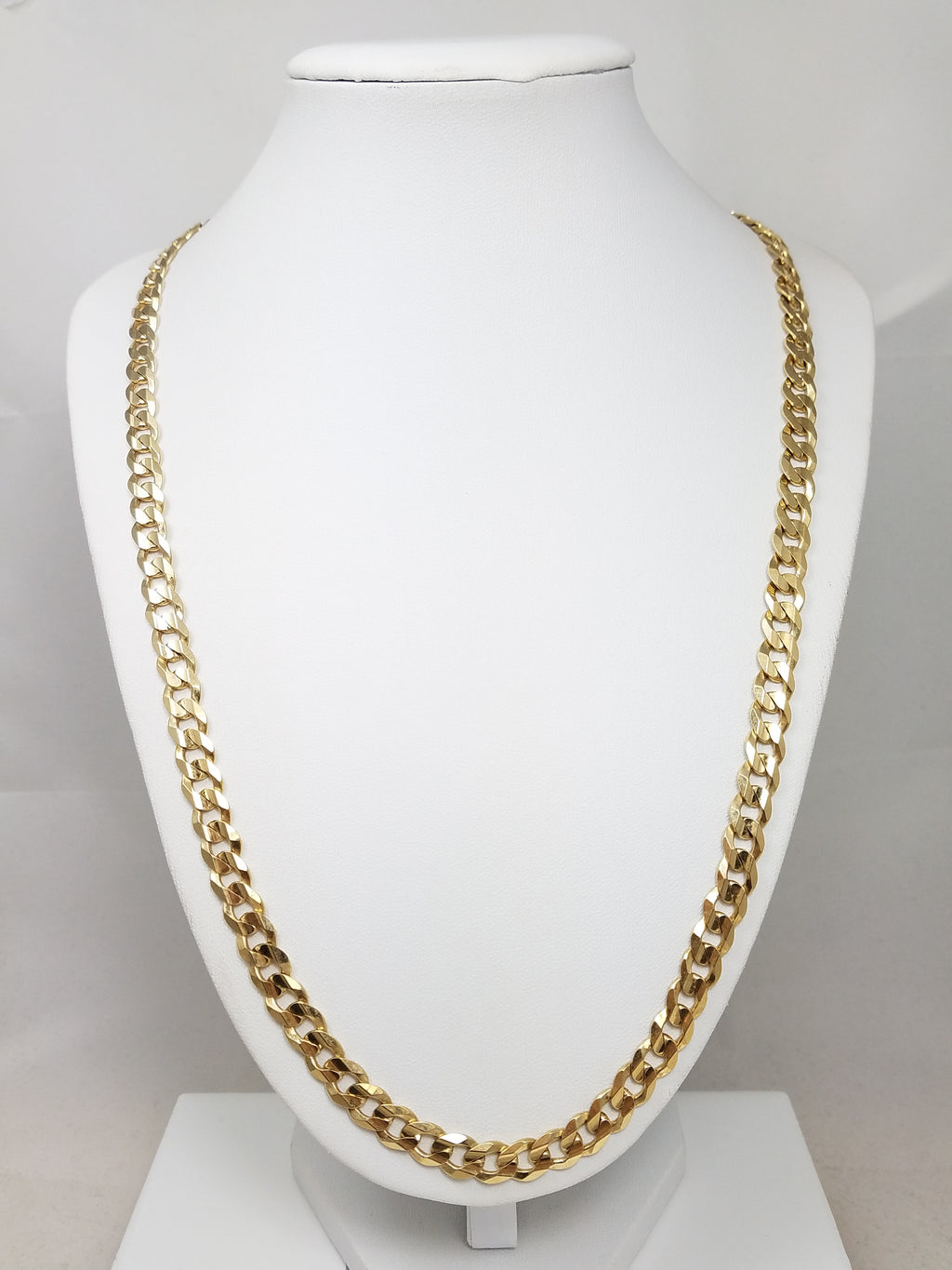 Dynamic 24" Solid 10k Yellow Gold Curb Link Chain Necklace