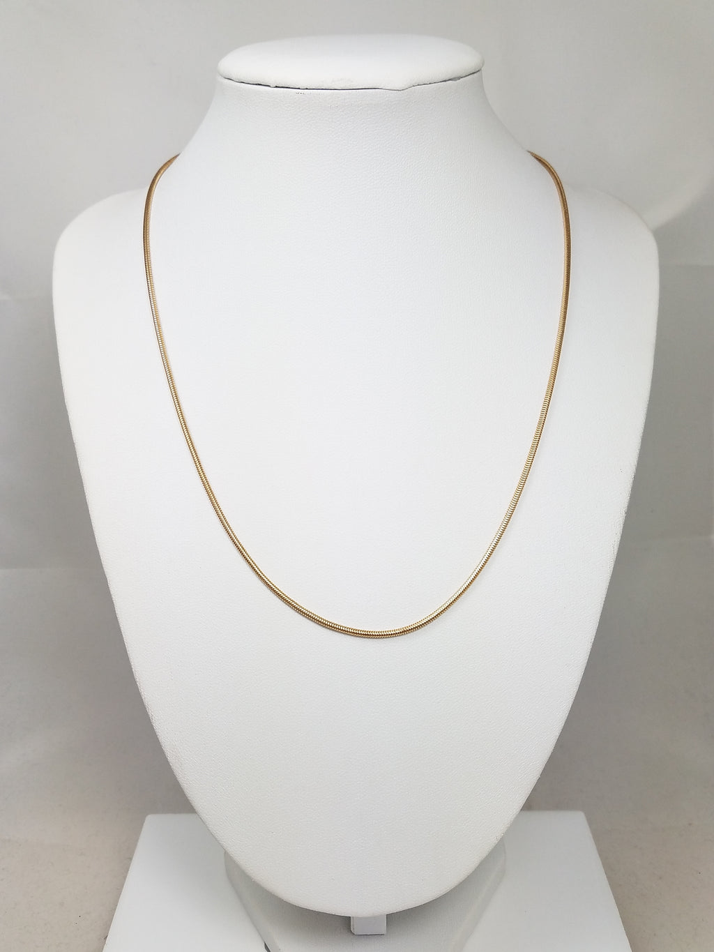 Sexy 18" Solid 14k Yellow Gold Snake Link Chain Necklace