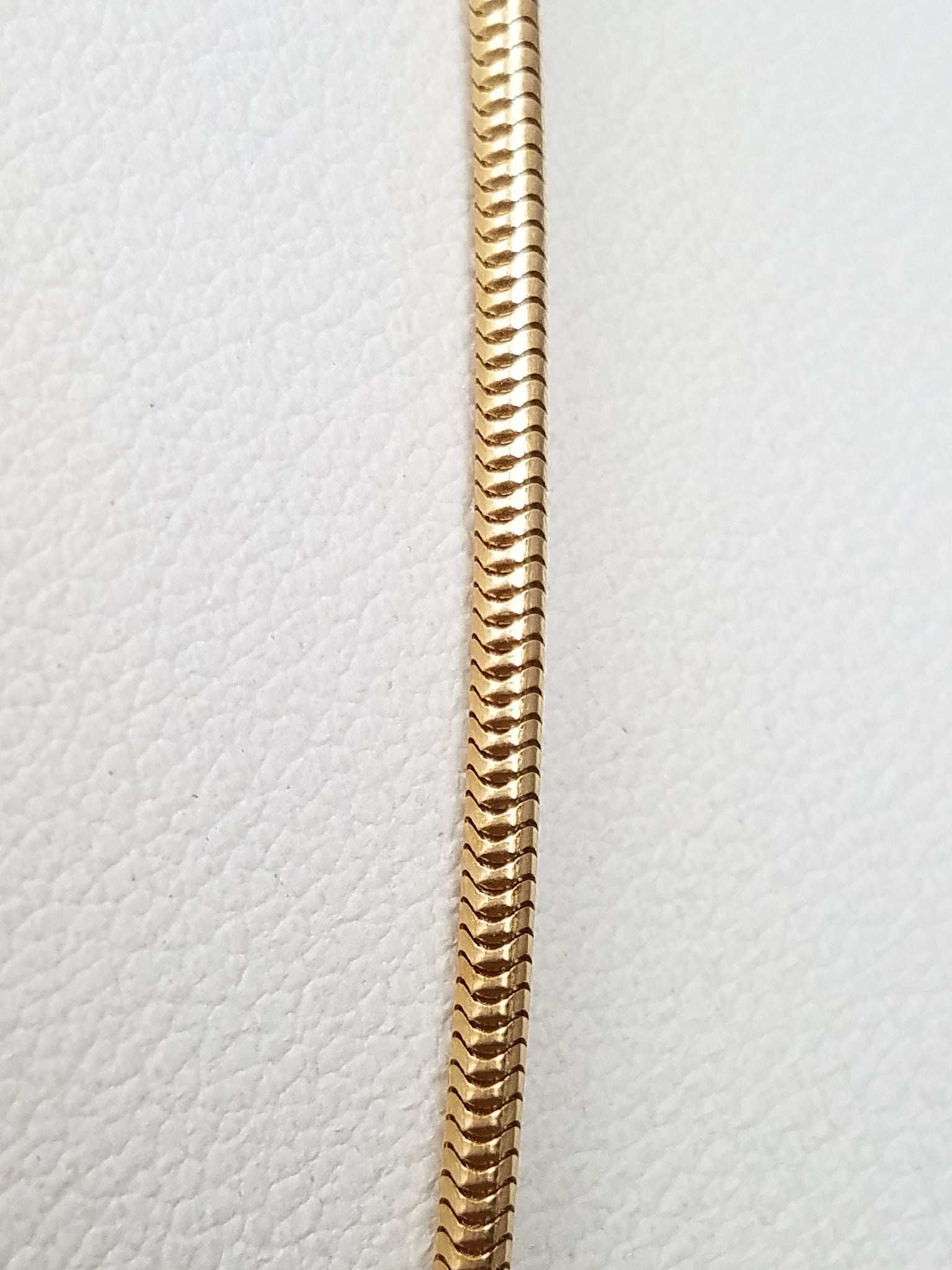 Sexy 18" Solid 14k Yellow Gold Snake Link Chain Necklace