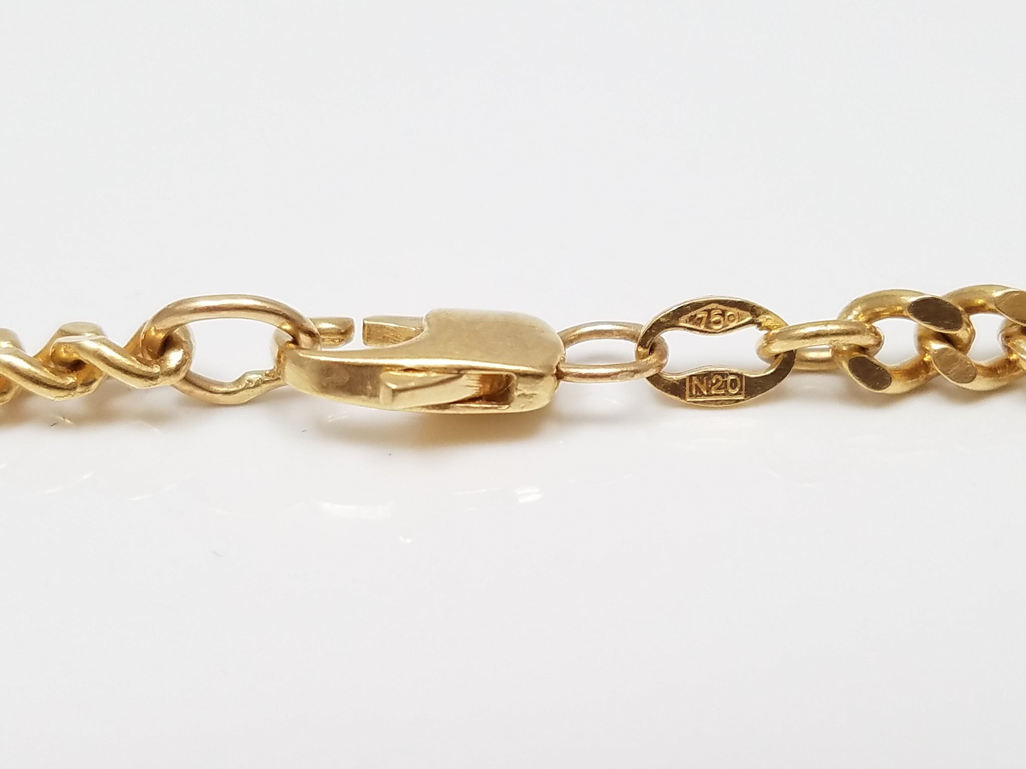 Bold 28" Solid 18k Yellow Gold Curb Link Chain Necklace