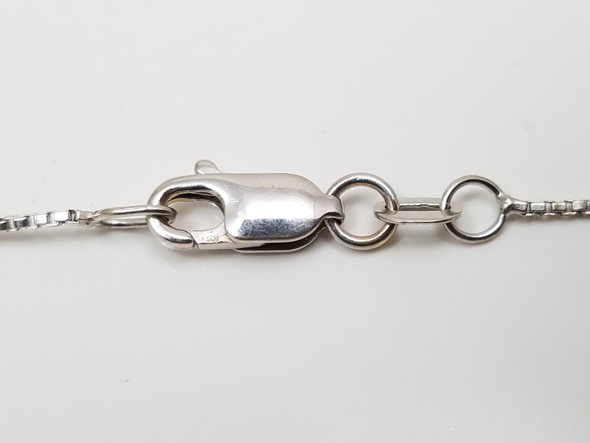 14k White Gold Box Link 21.5" Necklace