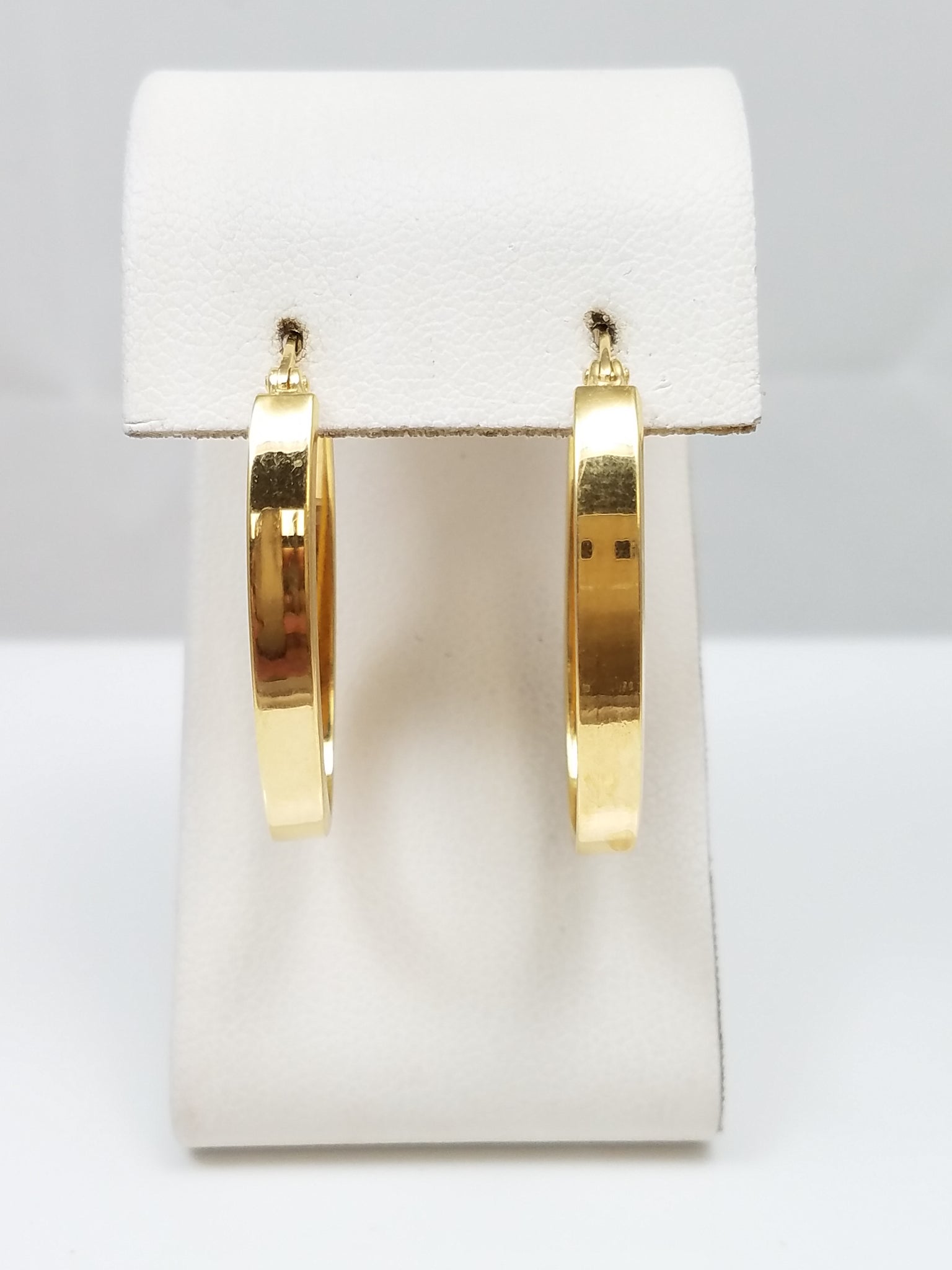 Everyday 18k Yellow Gold Hollow Oval Hoop Earrings