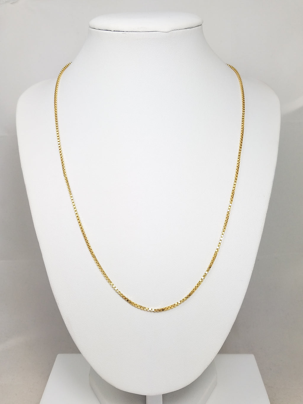 Magical 20" Solid 18k Yellow Gold Box Link Chain Necklace
