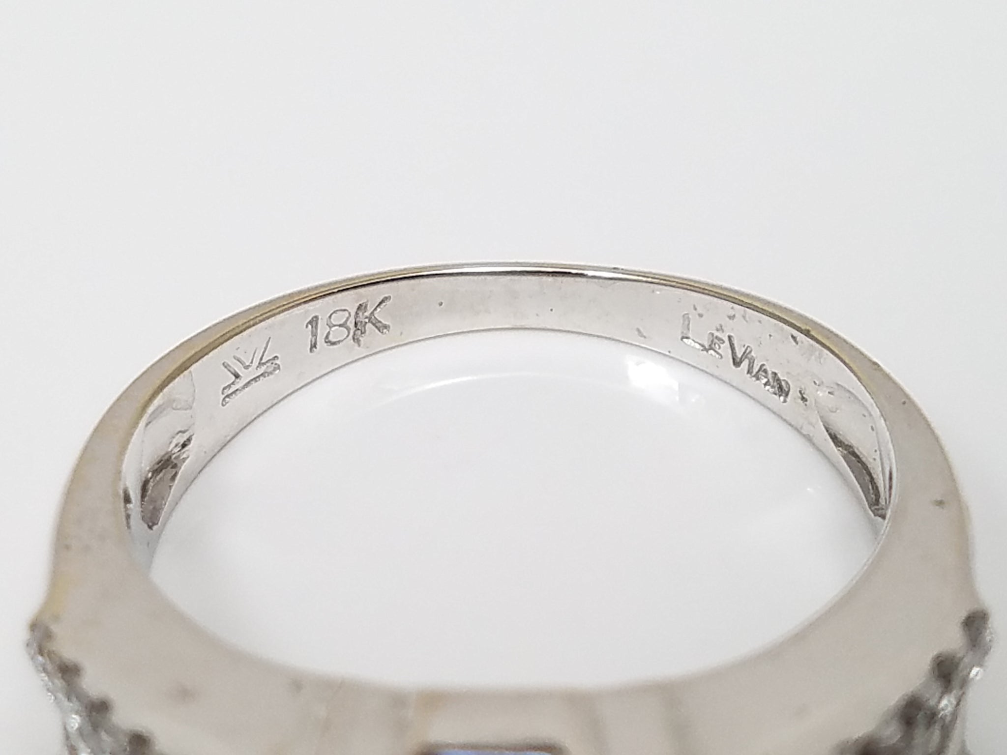 $6,500 Retail Le Vian 18k White Gold 1ctw Natural Diamond Engagement Ring