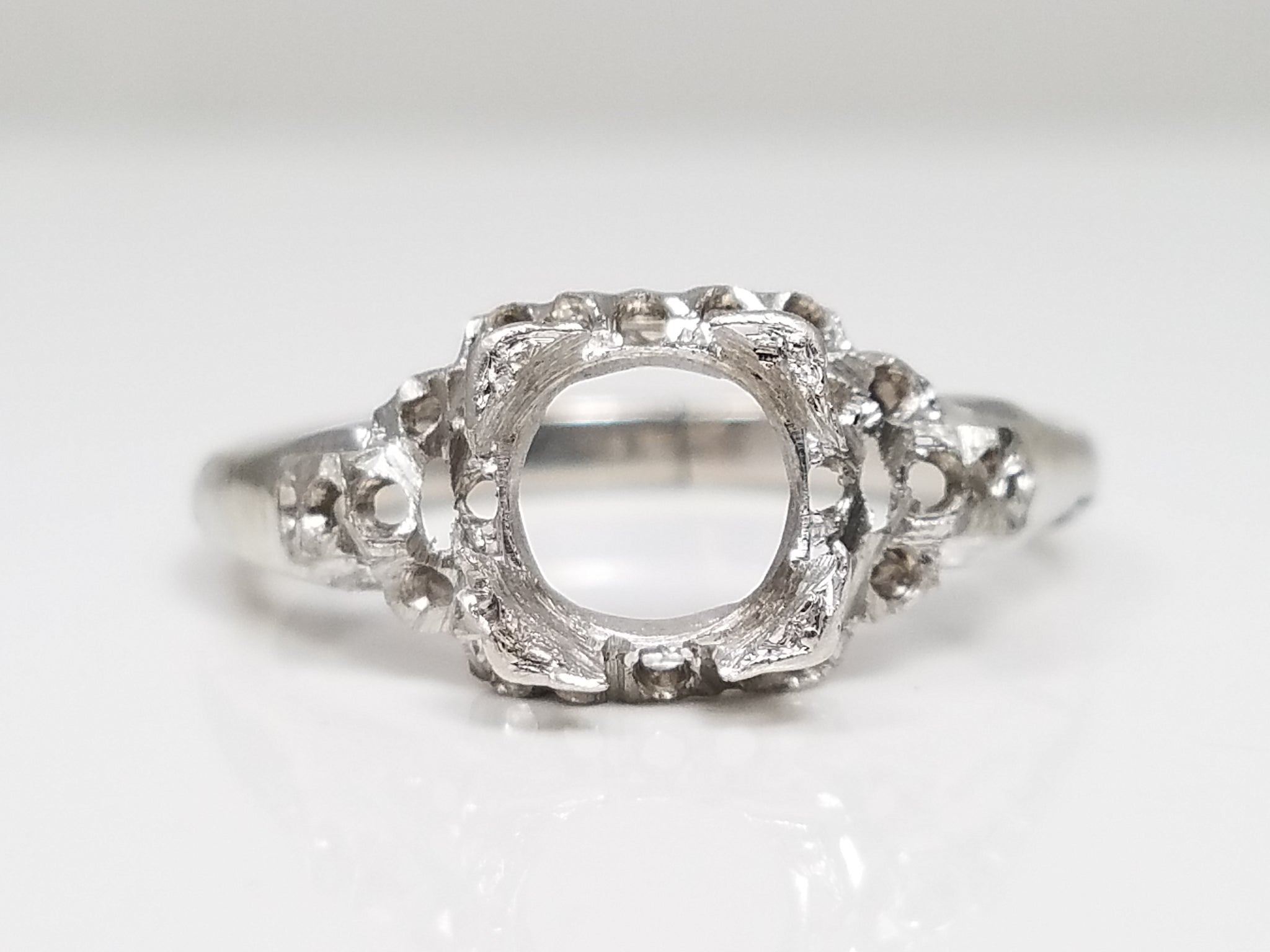 Vintage Platinum Engagement Ring Mount To Restore