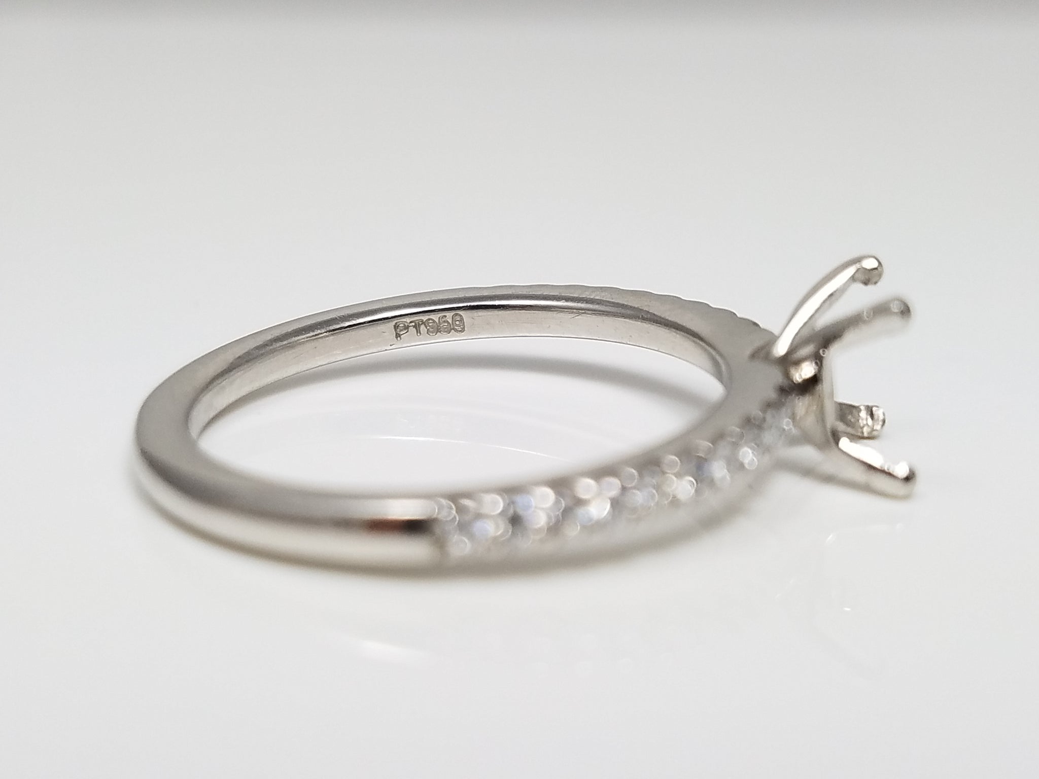 Platinum Natural Diamond Ring Mount