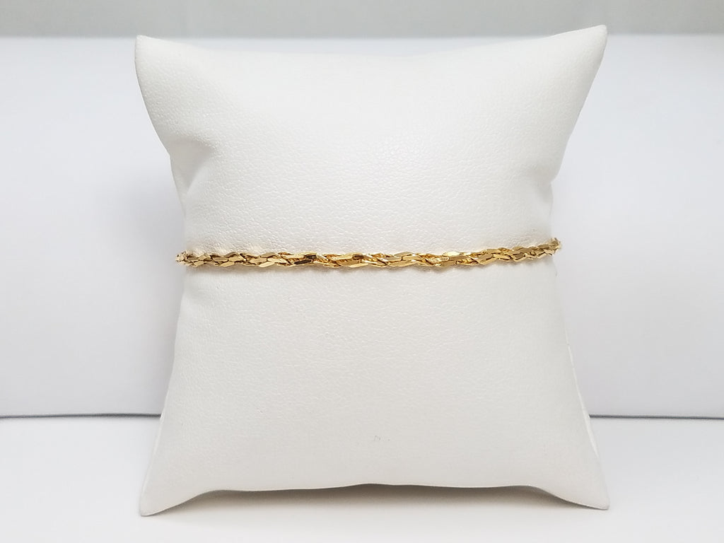 Magnificent 7" Solid 14k Yellow Gold Fancy Link Bracelet