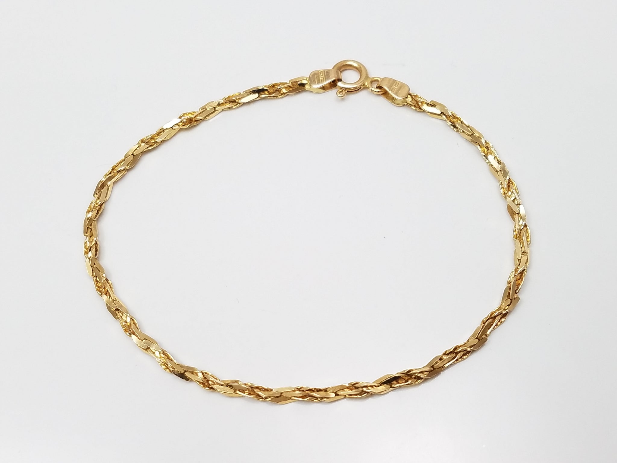 Magnificent 7" Solid 14k Yellow Gold Fancy Link Bracelet