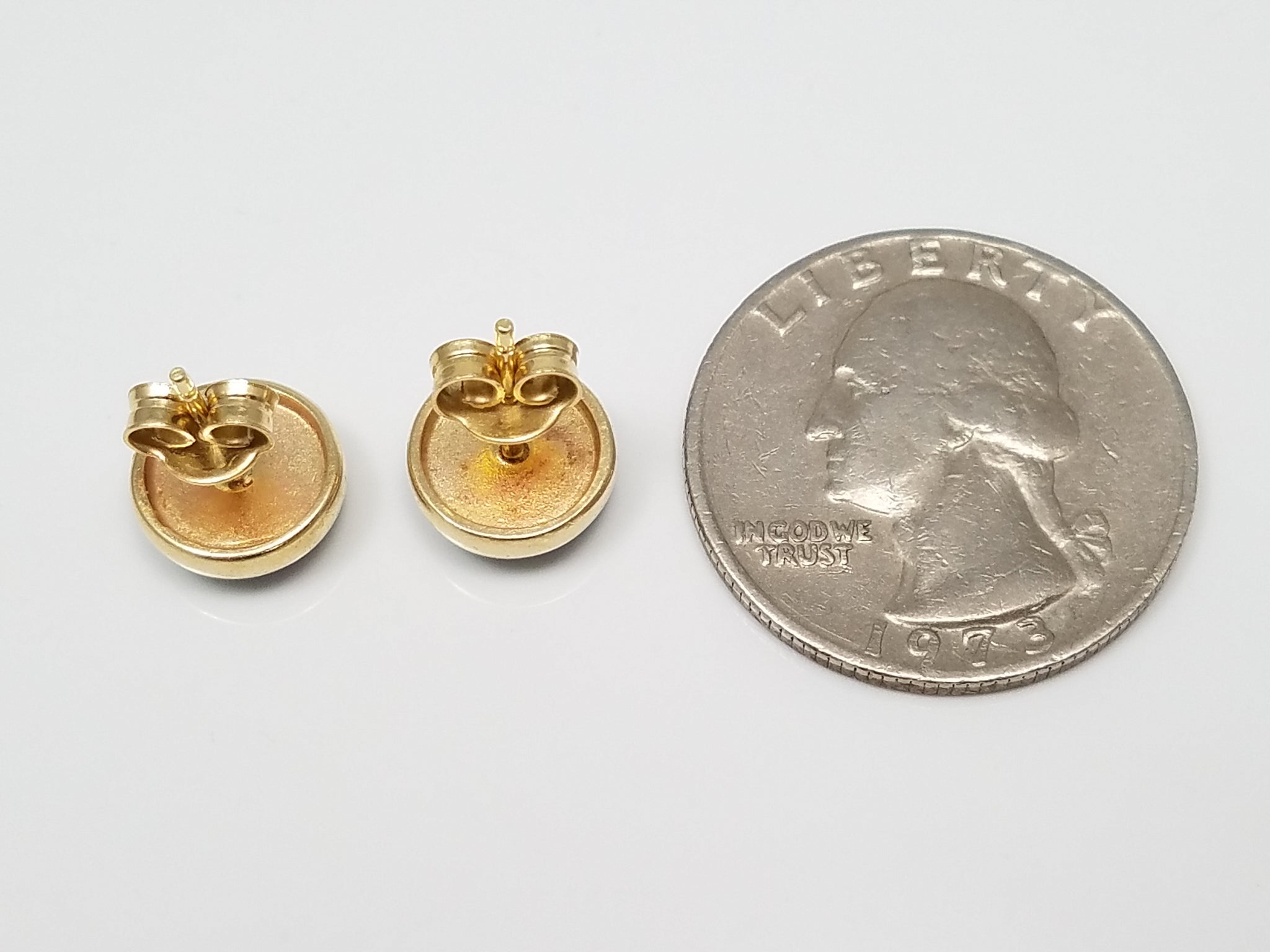 Colorful 14k Yellow Gold Synthetic Opal Earrings