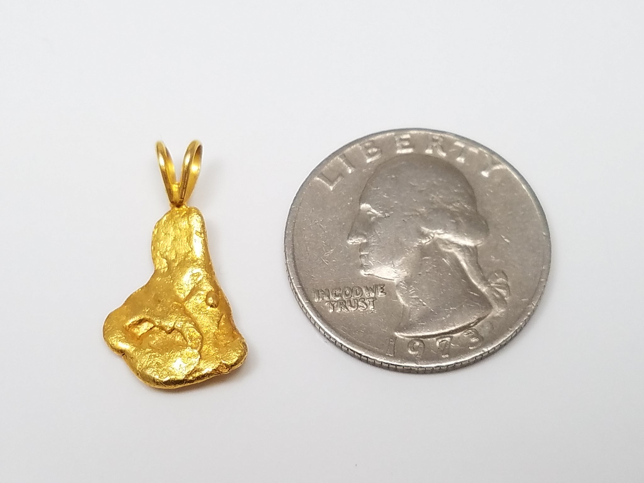 22k Gold Nugget Pendant