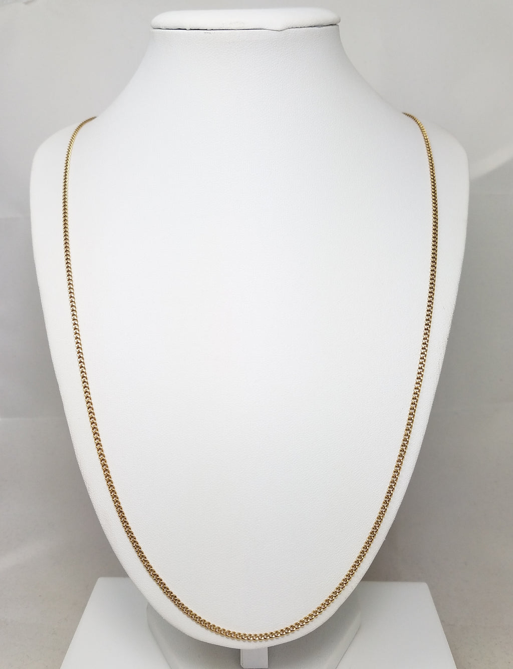 Sturdy 18k Yellow Gold Curb Link 26.5" Necklace