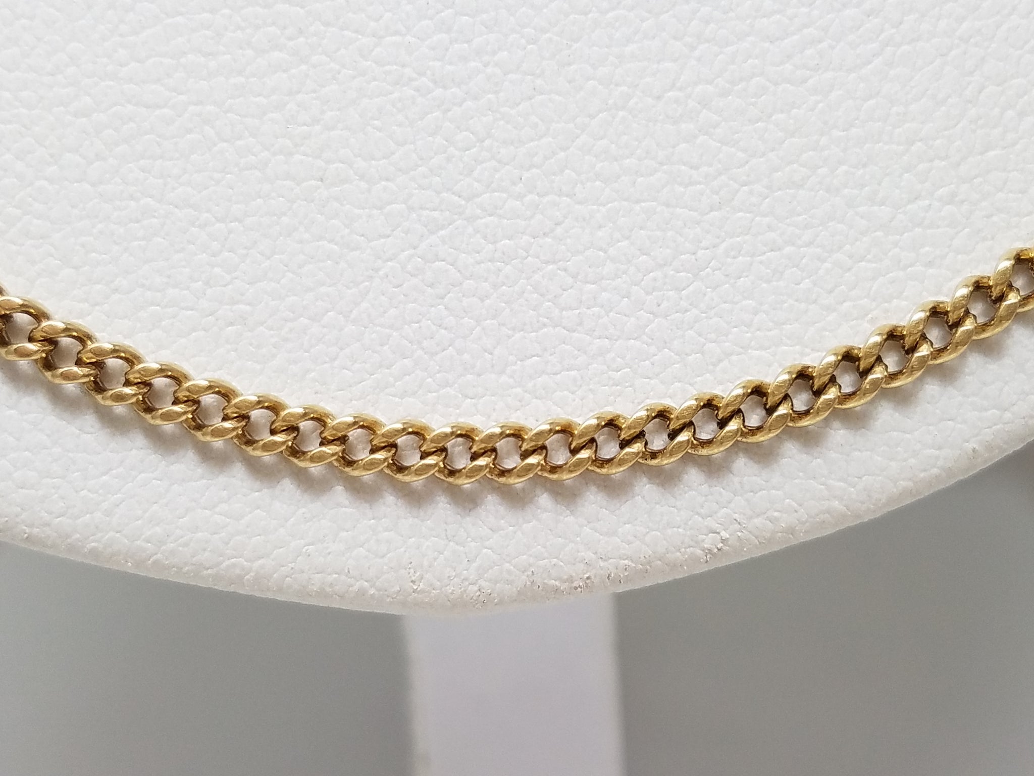 Sturdy 18k Yellow Gold Curb Link 26.5" Necklace