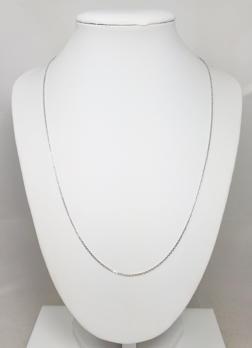 14k White Gold Cable Link 20" Necklace