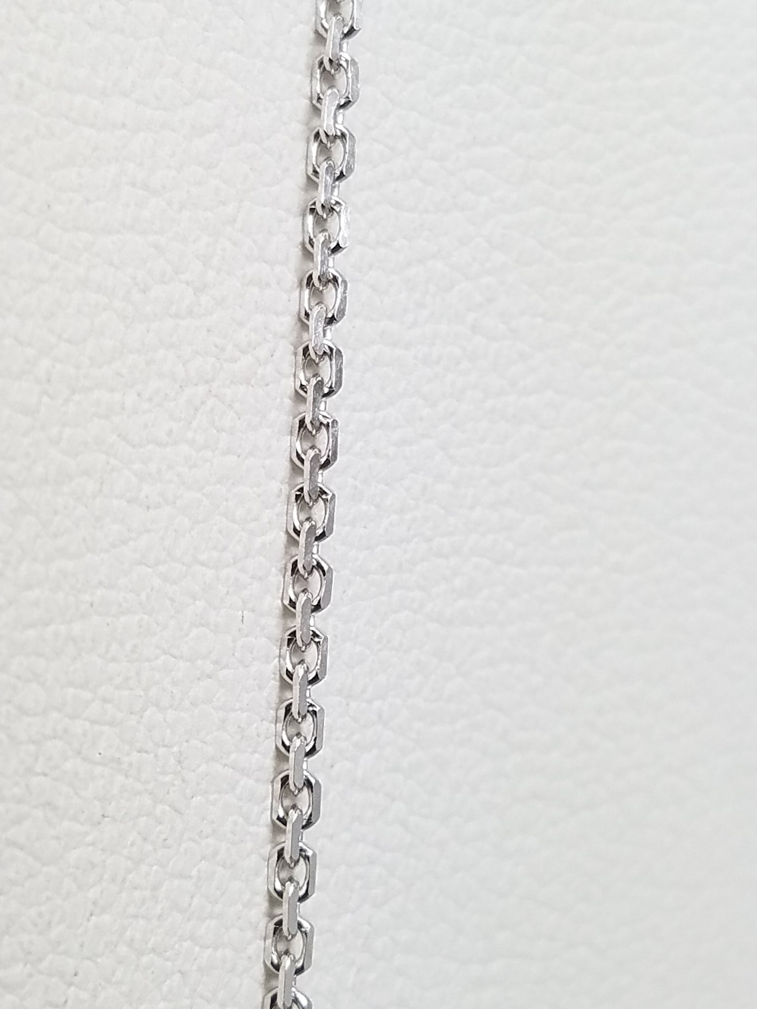 14k White Gold Cable Link 20" Necklace
