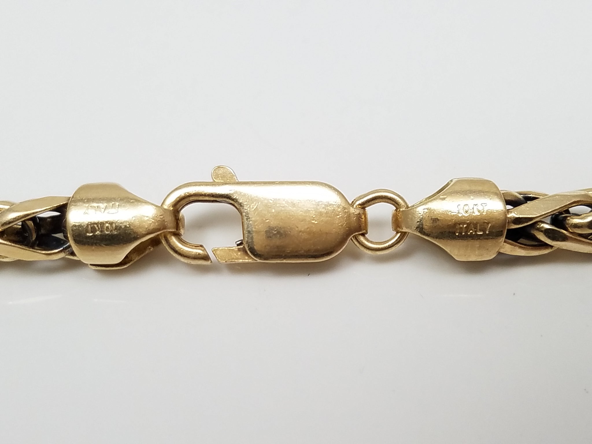 4.3mm/24" Solid Wheat Link 10k Yellow Gold Necklace