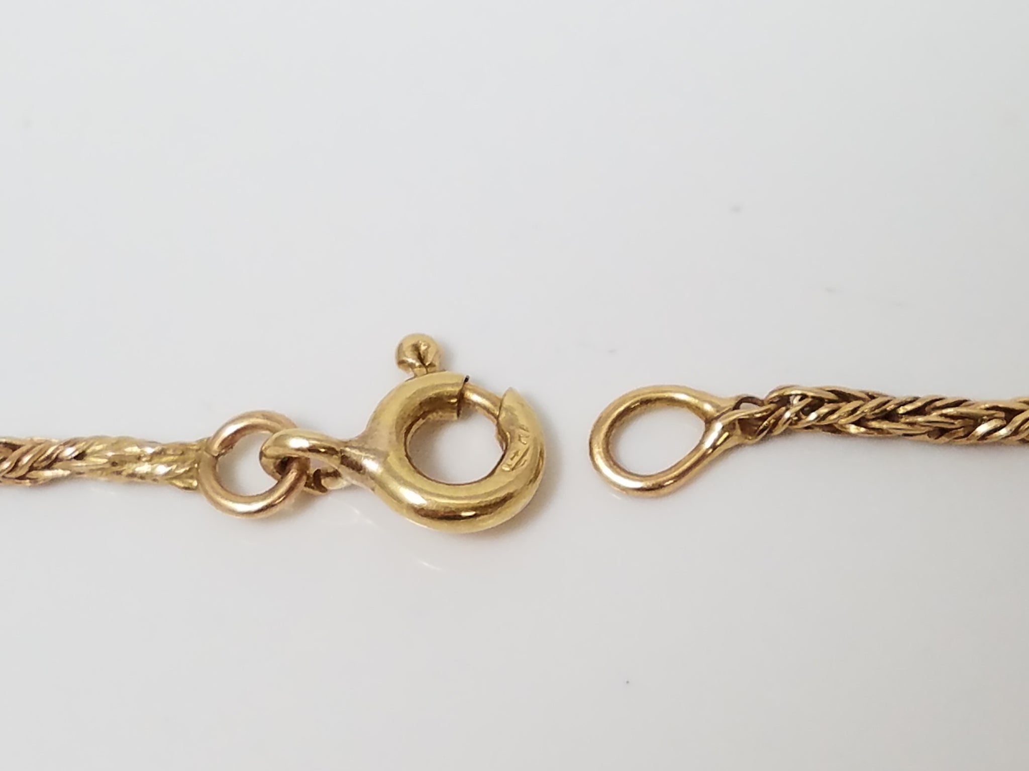 Sparkly 18.5" 14k Yellow Gold Fancy Twisted Chain Necklace