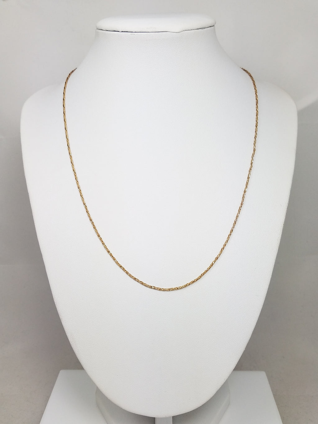 Sparkly 18.5" 14k Yellow Gold Fancy Twisted Chain Necklace