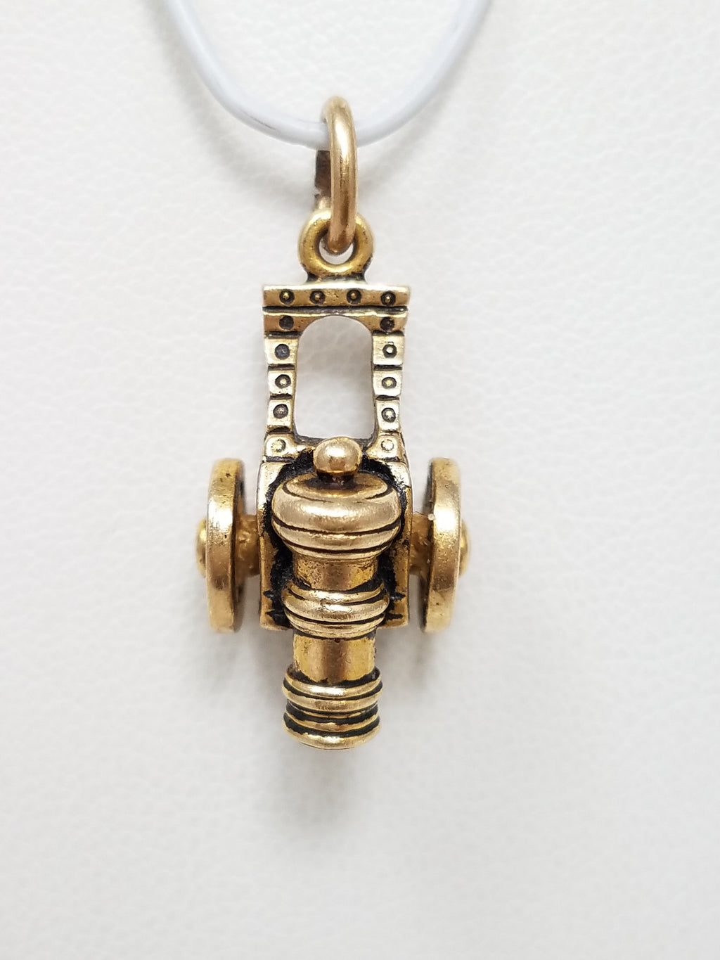 Cool 10k Yellow Gold 3-D Cannon Charm