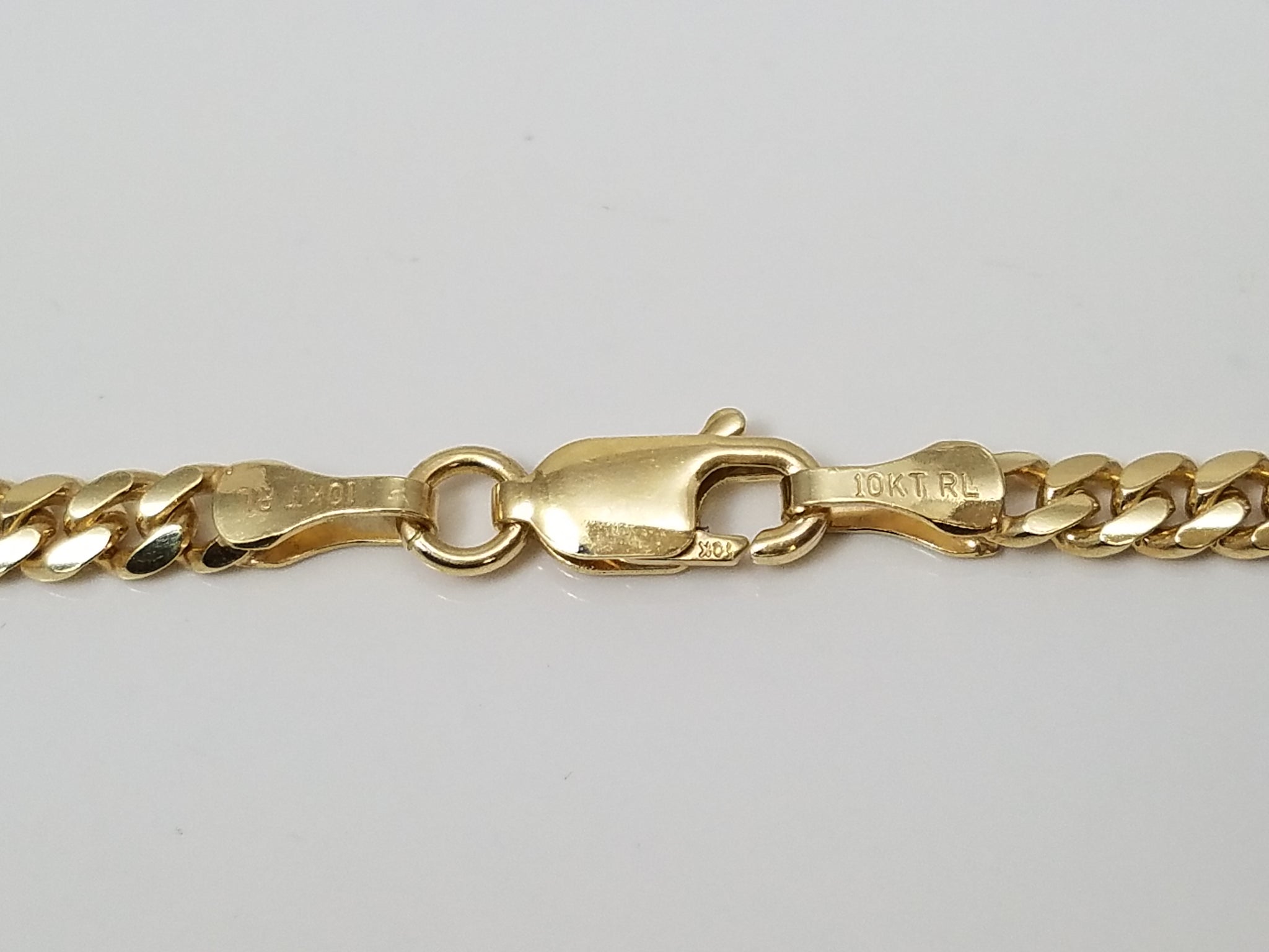 Sturdy 20" Solid 10k Yellow Gold Curb Link Chain Necklace