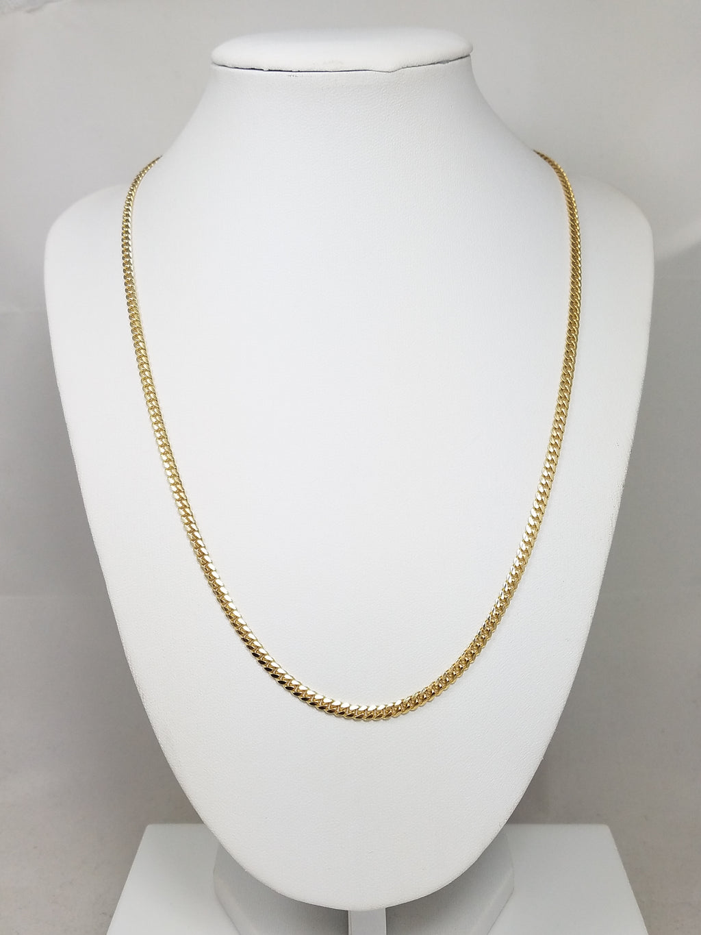 Sturdy 20" Solid 10k Yellow Gold Curb Link Chain Necklace